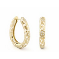 Lauren G. Adams Flowers by Orly - Long Huggie Earrings (Gold/White)